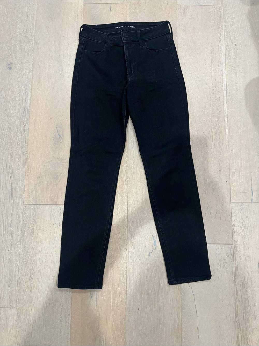Old Navy Black Straight-Leg Jeans